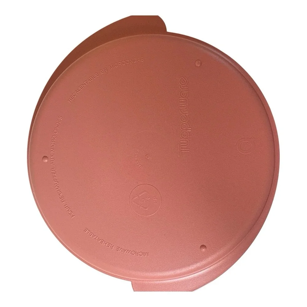 Tupperware Vintage Dusty Rose -Set of plate/lid Container-Collectible